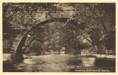 The River Calder & Hand Bridge, Newton - Printed for J.Leighton, Newton